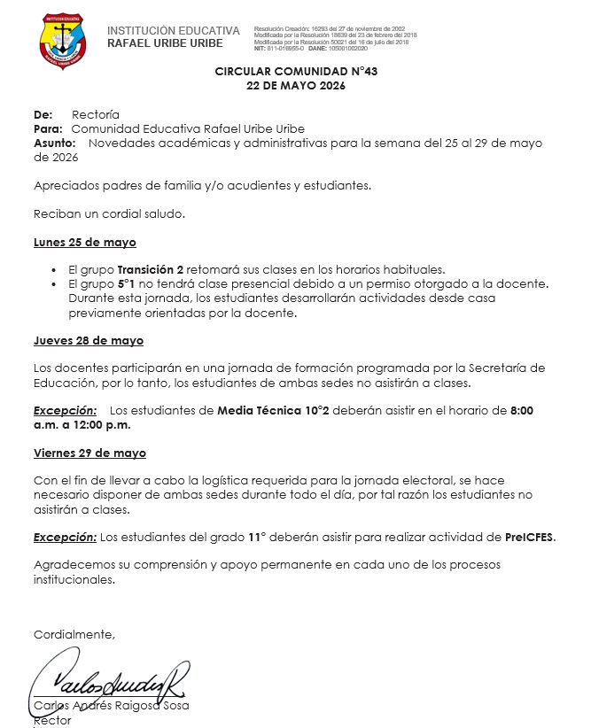 CIRCULAR INFORMATIVA N 40